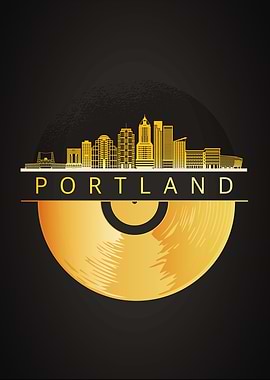 Portland City Skyline