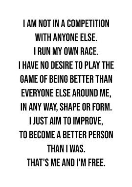 Competition With Myself