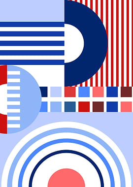 Retro Bauhaus Pattern 08