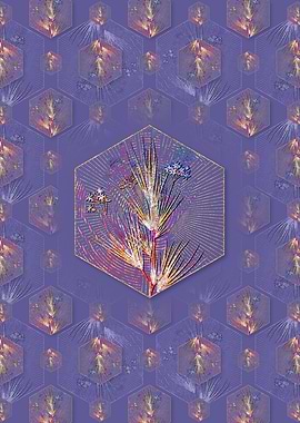 Blue Stars Flower Pattern