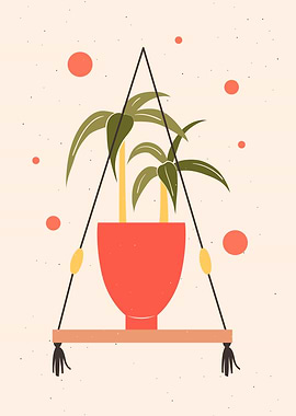 Minimalistic Tropical leaf