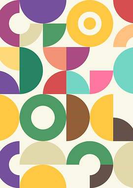 Retro Bauhaus Pattern 01