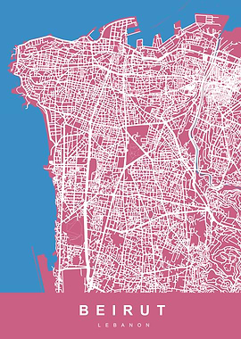 BEIRUT Map LEBANON