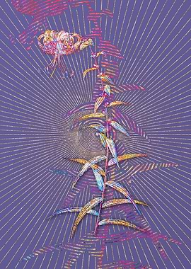 Tiger Lily 2 Mosaic Flower