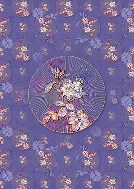 Autumn Damask Rose Pattern