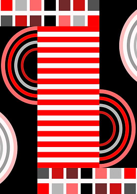 Retro Bauhaus Pattern 09