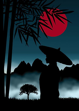 Japanese Woman Silhouette