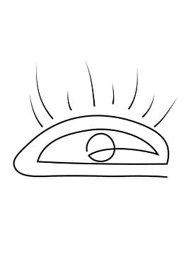 Eye picasso one line art