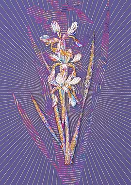 Yellow Banded Iris Mosaic