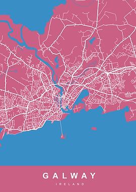 GALWAY Map IRELAND UK
