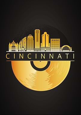 Cincinnati City Skyline