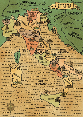 Italia vintage colorata