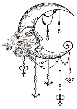 Boho style moon roses
