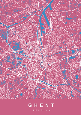 GHENT Map BELGIUM