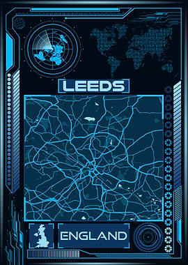 LEEDS MAP UNITED KINGDOM