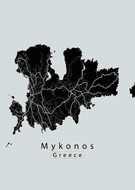 Mykonos Island Map