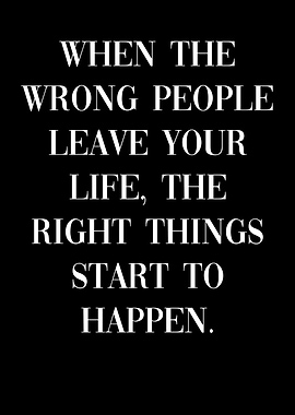 right things start happen