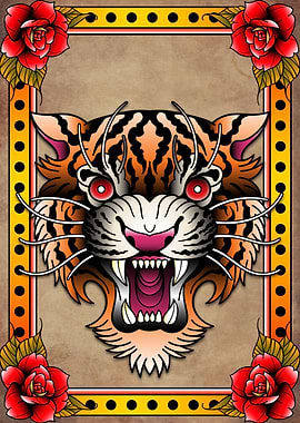tiger poster traditional