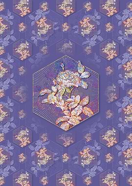 Red Gallic Rose 2 Pattern