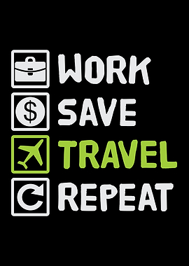 Work Save Travel Repeat