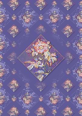 Red Portland Rose Pattern