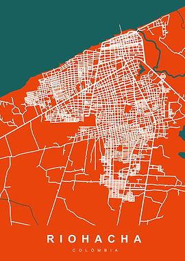 RIOHACHA Map COLOMBIA