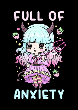 Full of Anxiety Goth Girl