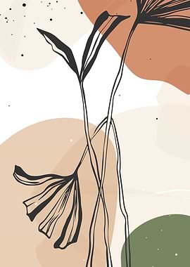 Abstract tropical treeleaf