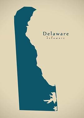 Delaware federal state map