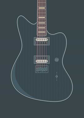 Dark Offset Metal Guitar