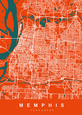 MEMPHIS Map TENNESSEE