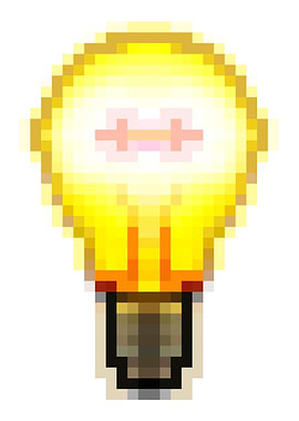 Pixel art light bulb