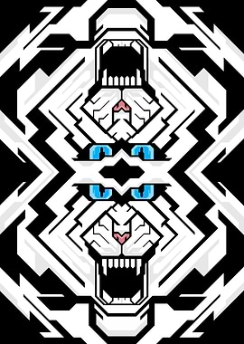 WHITE TIGER SKIN VECTOR