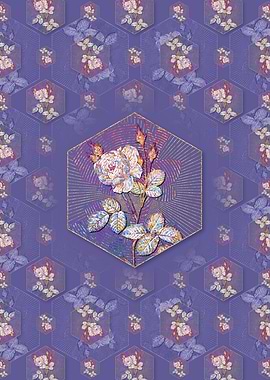 White Misty Rose Pattern