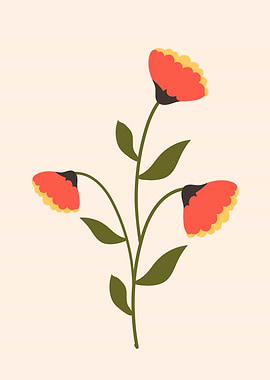 Elegant botanical floral