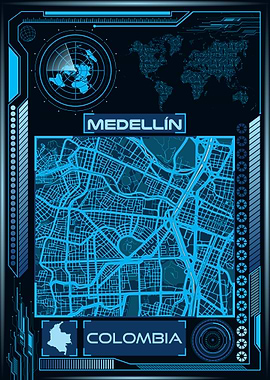 MEDELLIN MAP COLOMBIA