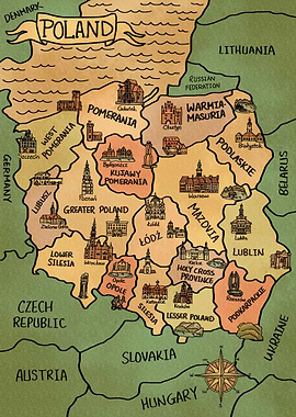 Vintage Colorful Poland