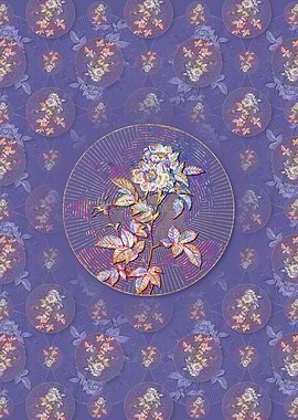 White Anjou Roses Pattern