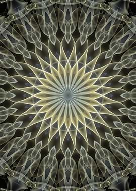 Brown and gold mandala