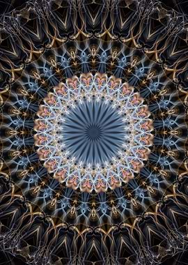 Golden and blue mandala