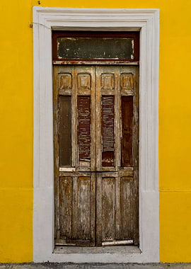 Door on Yellow wall
