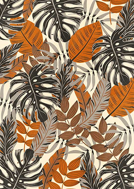 TROPICAL FLORAL NATURE 52B