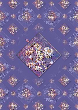 White Burnet Roses Pattern