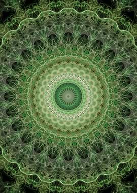 Pastel Green mandala