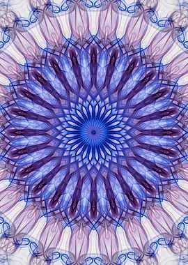 Cream and blue mandala