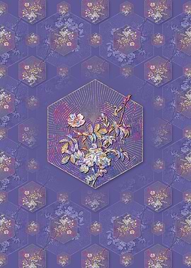 White Downy Rose Pattern