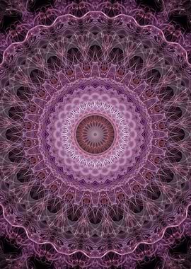 Plum and cherry mandala