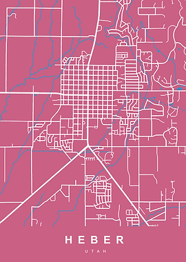 HEBER Map UTAH USA