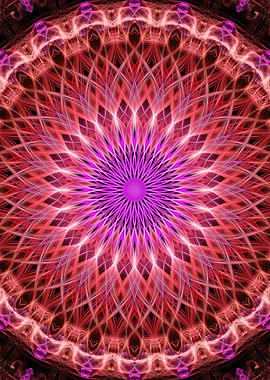 Red and pink mandala