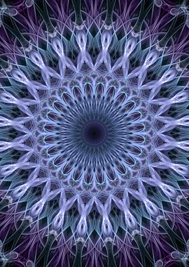 Cold blue mandala